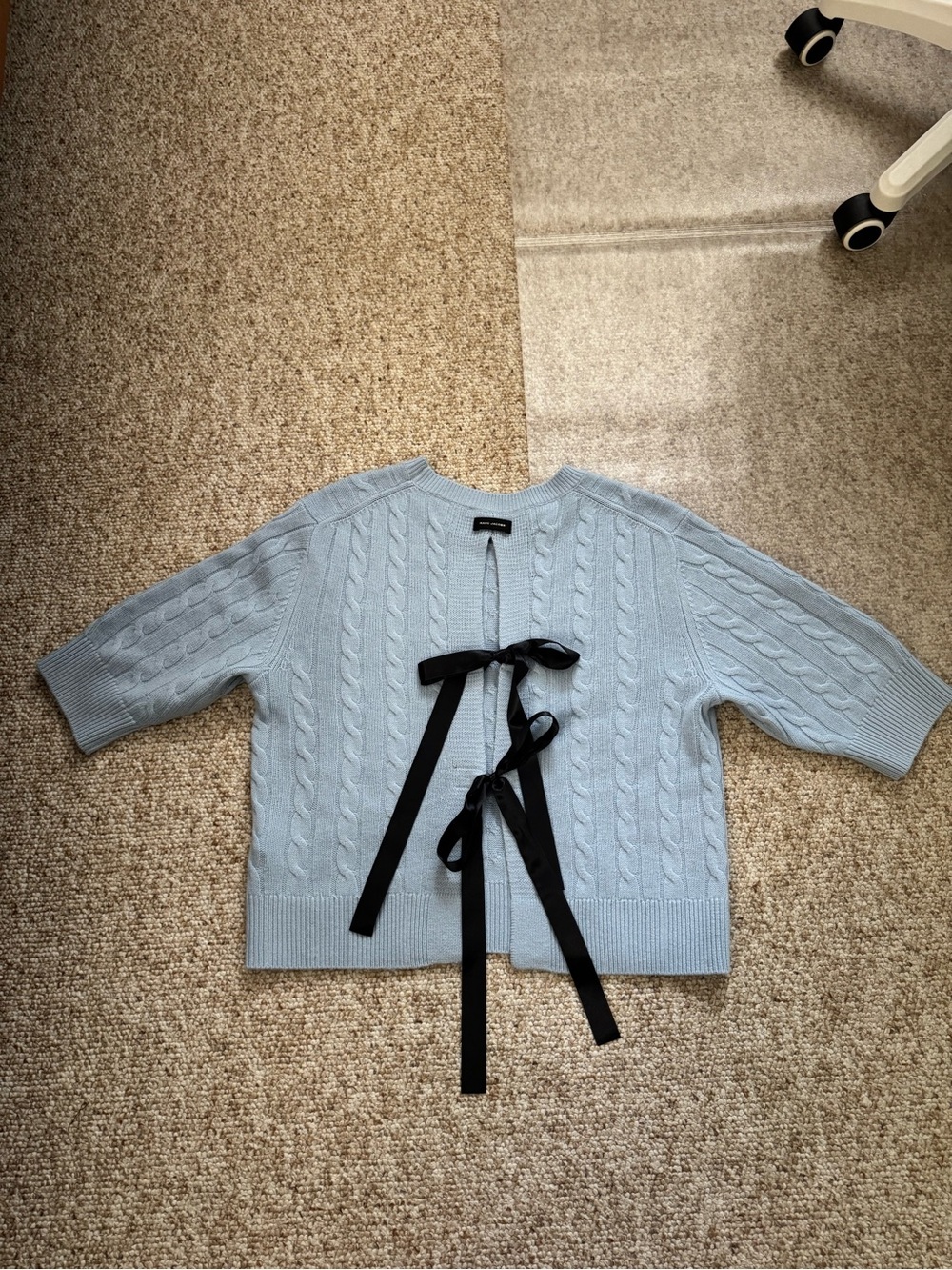 Marc Jacobs Light Blue Cable Knit Crewneck Sweater